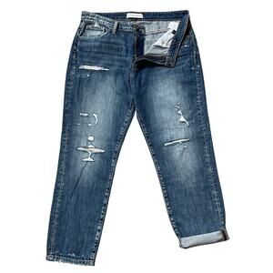 Flying Monkey 29 Distressed Boyfriend Jeans | High Rise Medium Wash, Cotton, NWT